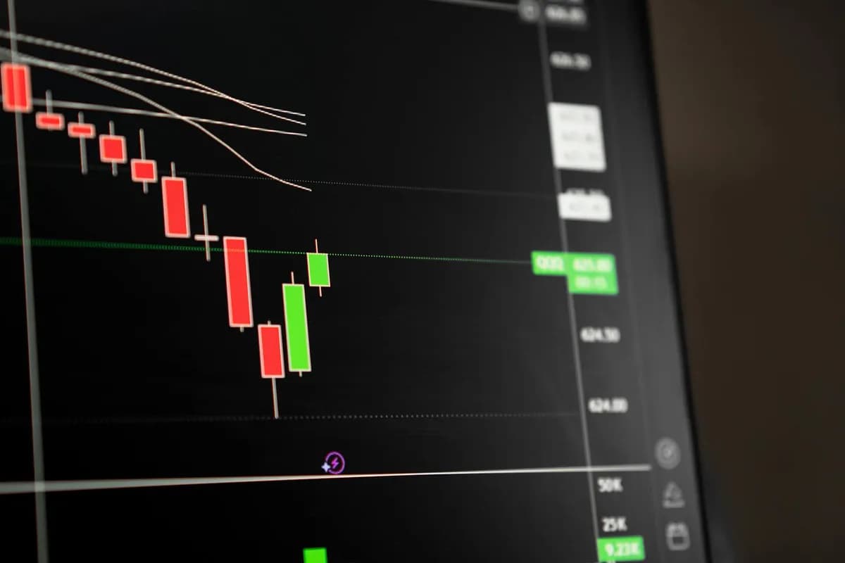 Market chart on a trading screen