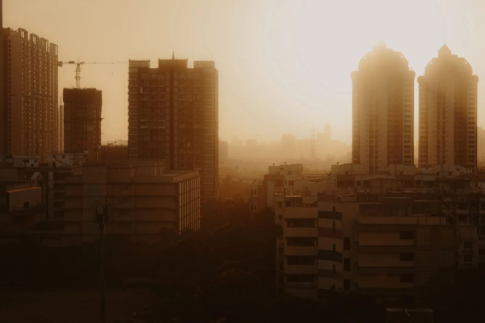Mumbai skyline at dusk